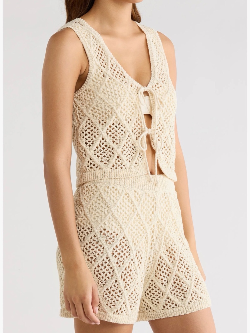 Elan knit set in natural.